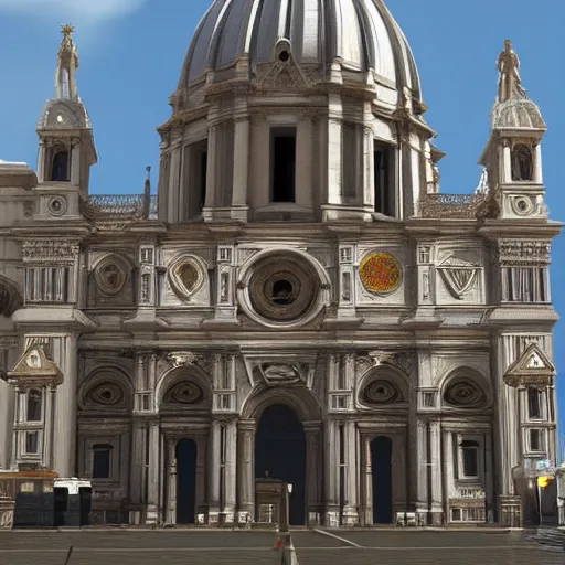 Prompt: St Peter's Basilica in Counter Strike Global Offensive