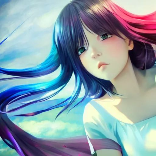 Prompt: photorealistic dramatic liquids anime girl render, detailed face, colorful, atmosphere cinematic, by wlop, by ilyu kuvshinov, soft shadows, be concept art, super detailed, unreal engine 5, octane render, 8 k, super realistic, ufotable studio art style, global illumination, trending in pixiv, japanese light novel cover, visual novel