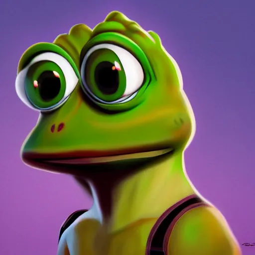 Image similar to gigachad pepe the frog, stylized characrter render with cinematic lighting by greg rutkowski, trending artstation, deviantart, 8 k