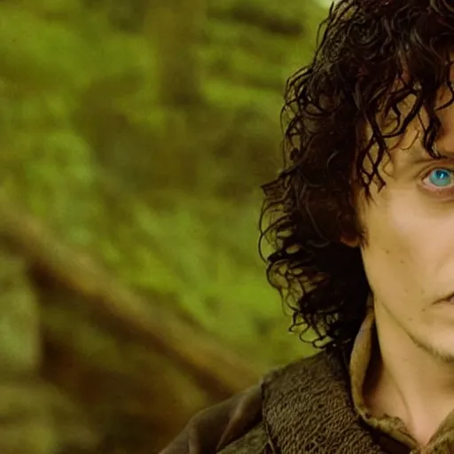 Image similar to johnny deep as frodo in lord of the rings