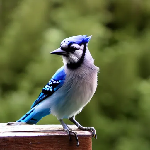 Image similar to bluejay standing next to a soda bottle