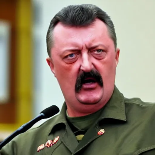 Image similar to Igor Ivanovich Strelkov(Girkin) aggressively calls for total mobilization