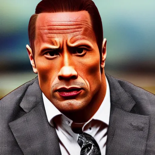 dwayne johnson raises his eyebrow, Stable Diffusion