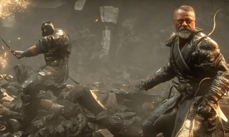 Image similar to Teddy Roosevelt in Mortal Kombat 11, PS5, 5k, in-game cinematic, official media