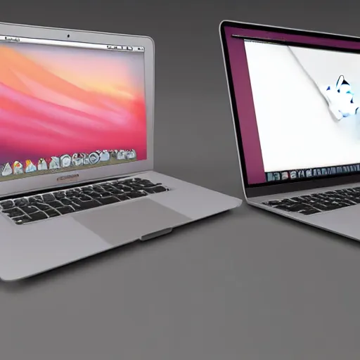 Prompt: 3d motion graphics MacBook Air revealed by silk sheet in the style of manvsmachine