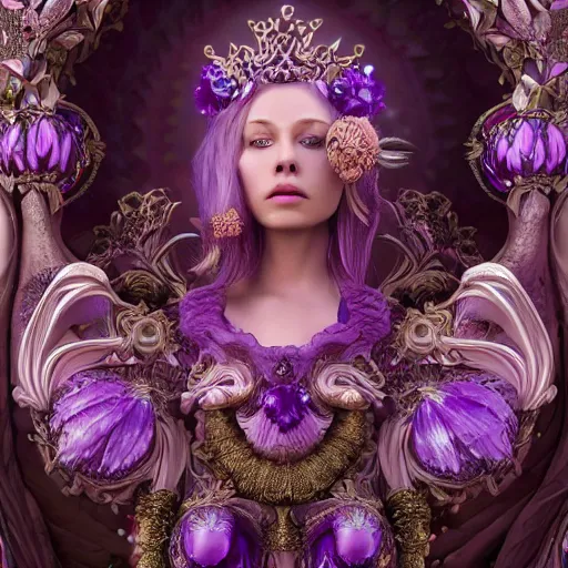 Image similar to princess of amethyst, ornate, intricate, hyper detailed, stunning, surreal, 4 k, octane render