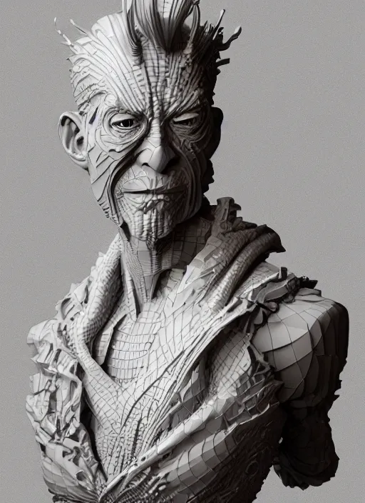 Image similar to high intricate 3 d sculpture of the sandman by neil gaiman, full shot, maria panfilova, andrea savchenko, mike kime, ludovic plouffe, qi sheng luo, oliver cook, julian calle, eddie mendoza, trending on artstation