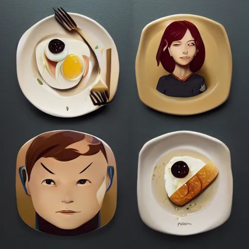 Image similar to face icon stylized minimalist breakfast at tiffany's, loftis, cory behance hd by jesper ejsing, by rhads, makoto shinkai and lois van baarle, ilya kuvshinov, rossdraws global illumination