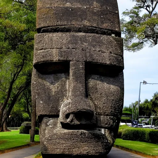 Image similar to moai statue that looks like benjamin netanyahu