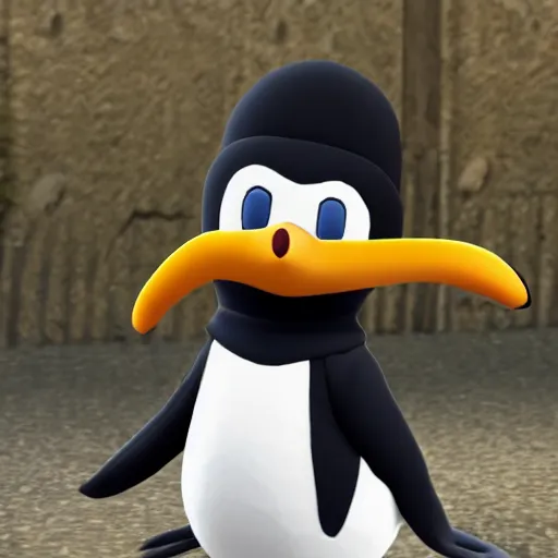 Prompt: Pingu character reveal for Super Smash bros ultimate