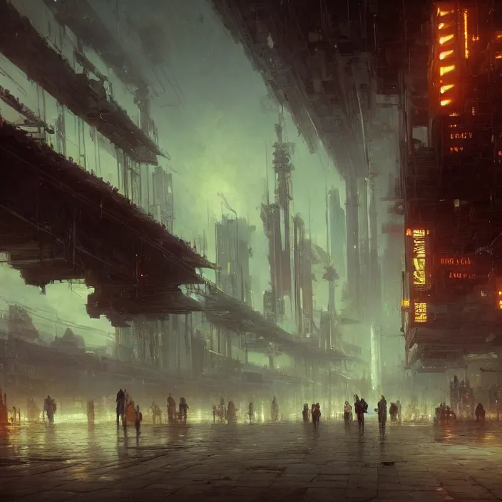 Prompt: a beautiful oil painting of a cyberpunk city on the wasteland by ivan aivazovsky and greg rutkowski and james gurney and frank lloyd and sung choi and monet, in style of impressionnisme. hyper detailed, sharp focus, soft light. unreal engine 5 lumen. ray tracing. trending on artstation. oil on canvas