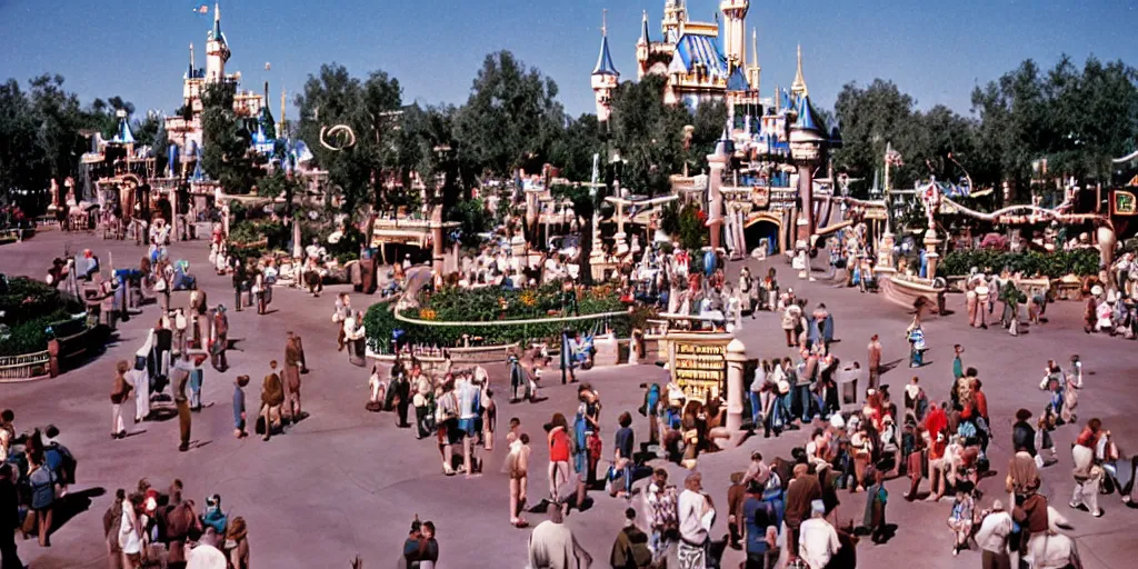 Image similar to 35mm photo of Disneyland, 1962, colorized