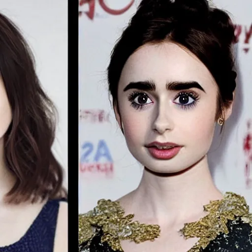 Image similar to a combination of Krysten Ritten and Lily Collins