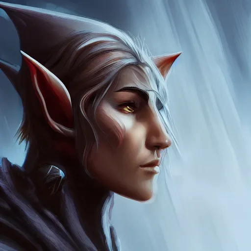 Prompt: a profile photo of an elf, side profile, marvel, sci-fi, elegant, sinister, muscular, highly detailed, digital painting, artstation, concept art, smooth, sharp focus, illustration