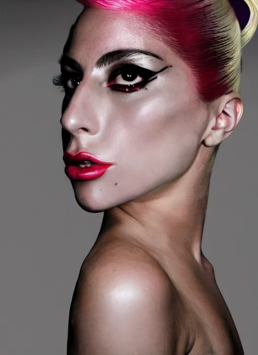 Image similar to lady gaga by nick knight, born this way, born this way album, red weapon 8 k s 3 5, cooke anamorphic / i lenses, highly detailed, cinematic lighting