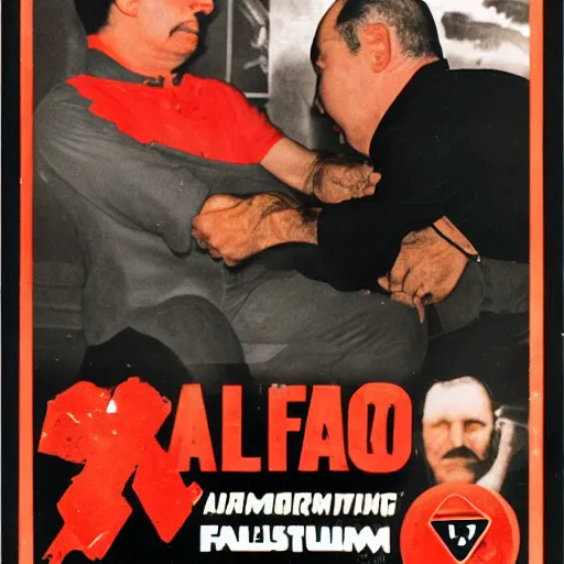 Image similar to falco armwrestling stalin, kodak, photography