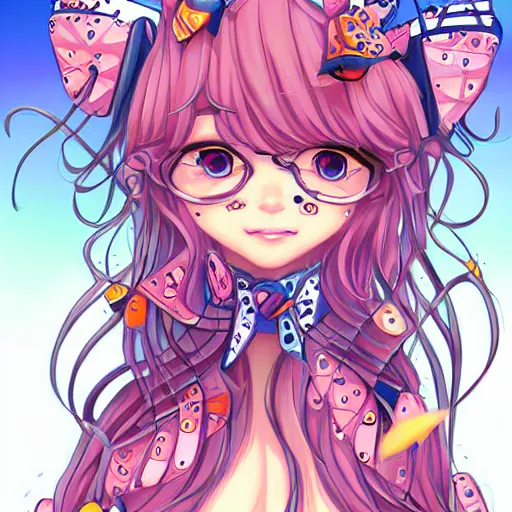 Image similar to kawaii cochroach character, illustration, digital art