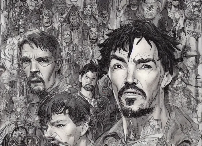 Image similar to a highly detailed apocalyptic portrait of stephen strange, james gurney, james jean