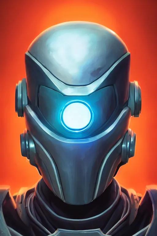 Image similar to epic mask helmet robot ninja portrait stylized as fornite style game design fanart by concept artist gervasio canda, behance hd by jesper ejsing, by rhads, makoto shinkai and lois van baarle, ilya kuvshinov, rossdraws global illumination radiating a glowing aura global illumination ray tracing hdr render in unreal engine 5