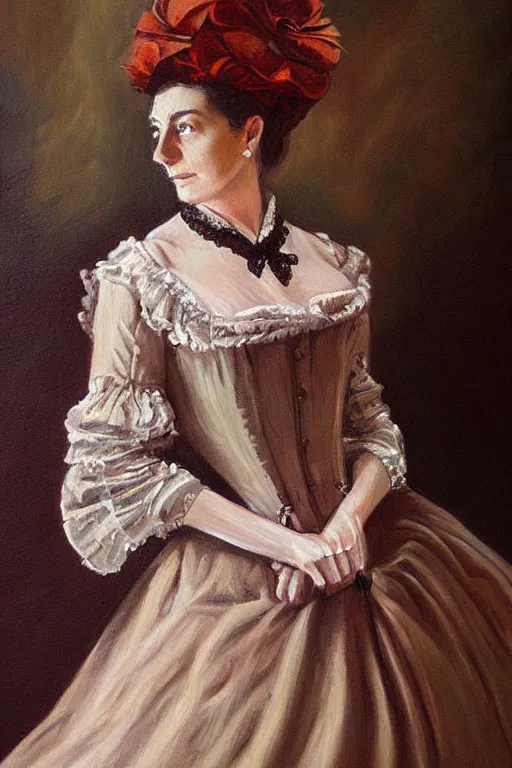 Prompt: victorian lady, painting by berta morizot