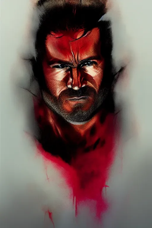 Prompt: Ryan Reynolds as Wolverine high quality digital painting in the style of Robert Kirkman