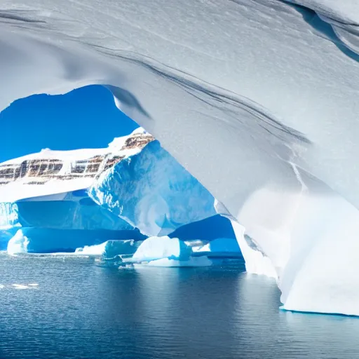 Prompt: a canyon in antarctica.