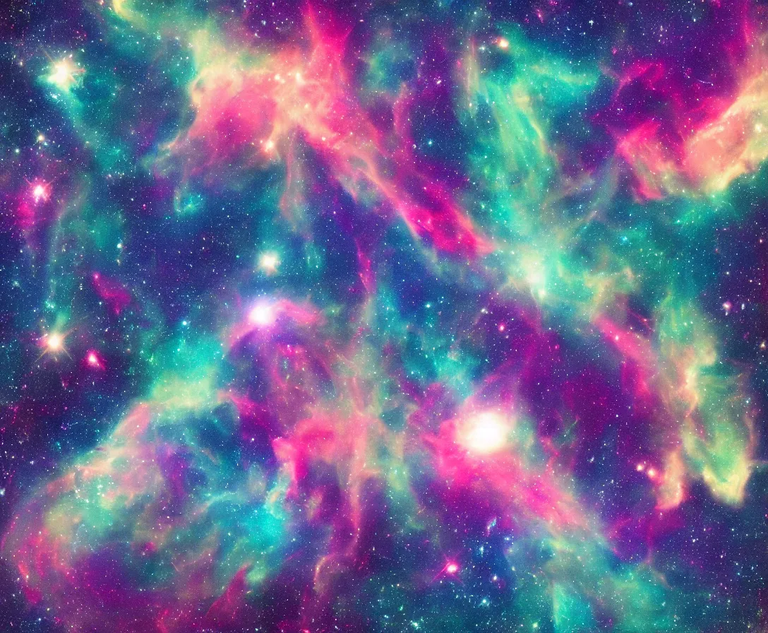 Prompt: space whales, colorful nebula