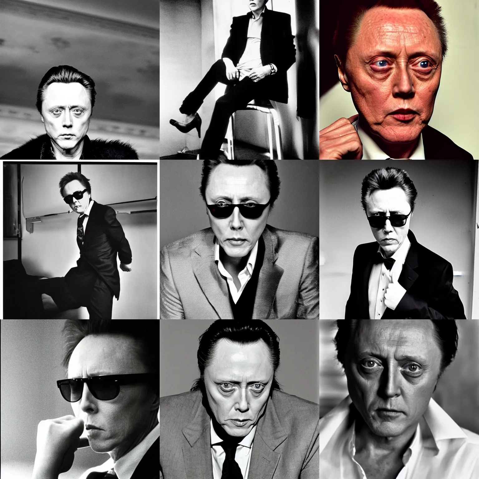 Prompt: christopher walken by helmut newton