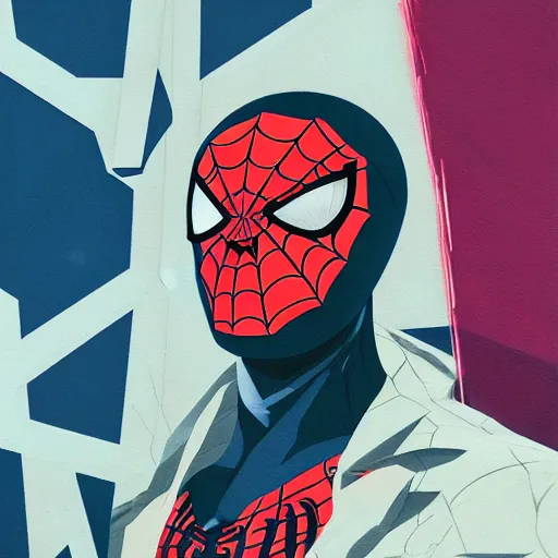 Image similar to Spiderman profile picture by Sachin Teng, asymmetrical, Organic Painting , Matte Painting, geometric shapes, hard edges, graffiti, street art:2 by Sachin Teng:4