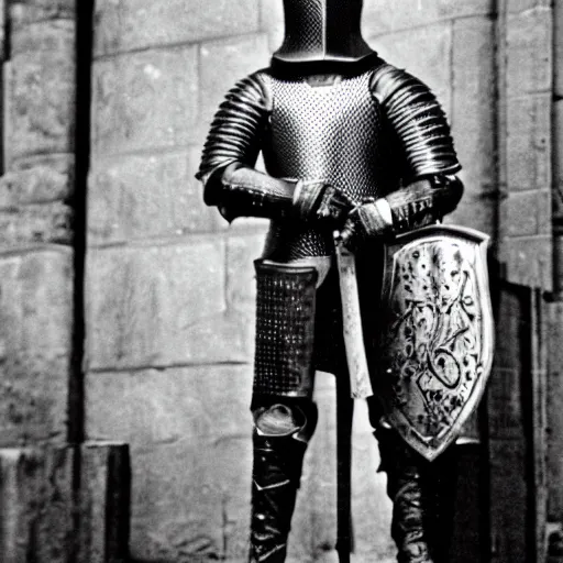 Image similar to Medieval knight in 1979 New York