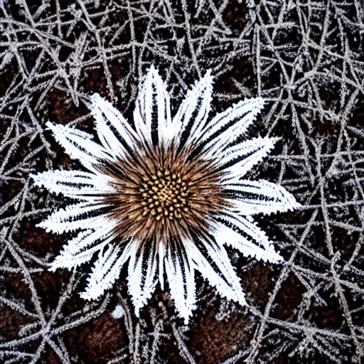 Prompt: frost pattern like a flower