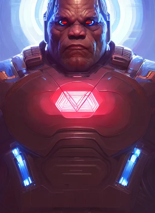 Image similar to portrait of apex legends darkseid, intricate, elegant, glowing lights, highly detailed, digital painting, artstation, glamor pose, concept art, smooth, sharp focus, illustration, art by artgerm and greg rutkowski, artey freytag