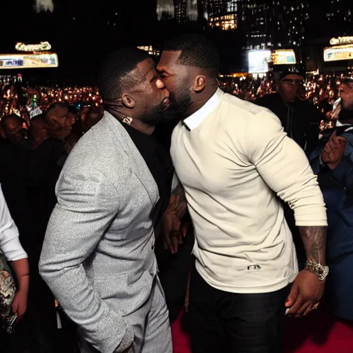 Image similar to 5 0 cent kissing with jayceon terrell taylor