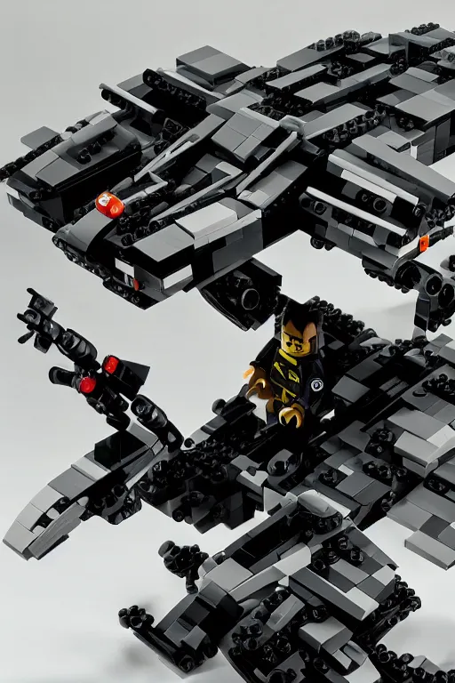 Prompt: a lego batmobile painted by yoji shinkawa