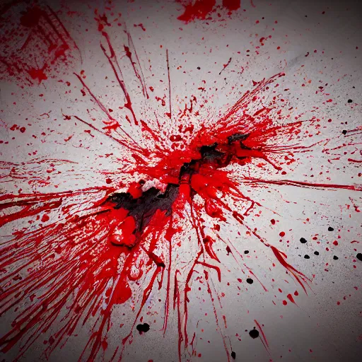 Image similar to blood splatter, pbr, 8 k ultra, photorealistic