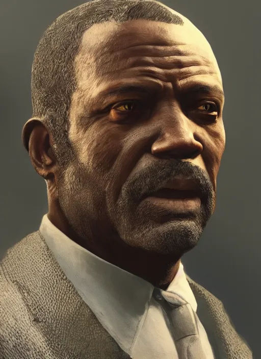 Image similar to highly detailed portrait old black man gta 5 art, unreal engine, fantasy art by greg rutkowski, global illumination, radiant light