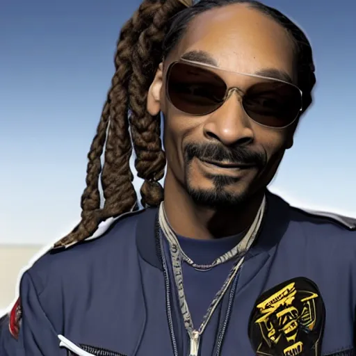 Prompt: Snoop Dog as a pilot from Star Citizen