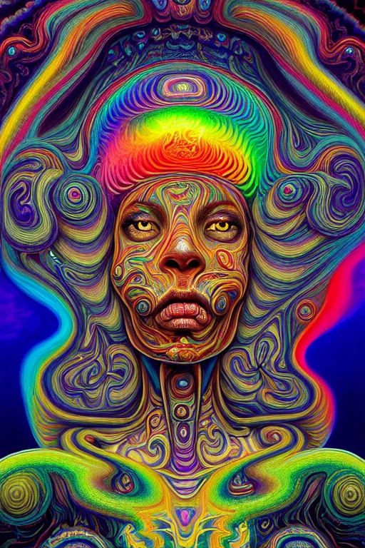 Prompt: colorful liquid smoke and clouds forming detailed faces, extremely colorful psychedelic experience, dmt, psilocybin, lsd, intricate, elegant, highly detailed, digital painting, artstation, smooth, sharp focus, illustration, art by alex grey, hana yata, beeple, josephine wall, octane render, unreal engine, 8 k