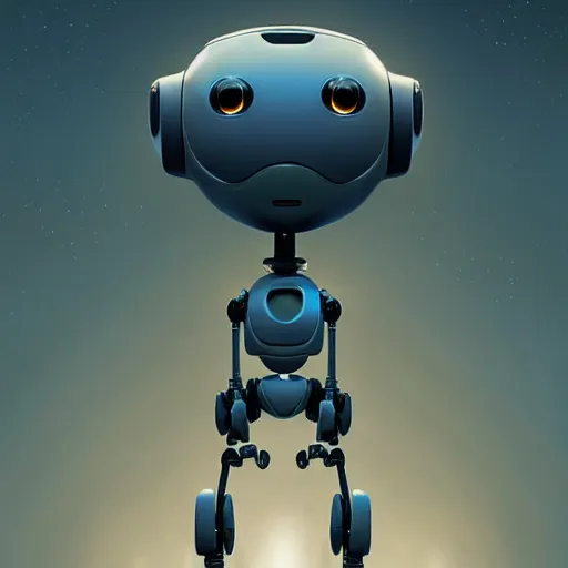 Image similar to A robot by goro fujita and sawoozer, art station, humorous, photorealistic, cosmic survival, sci if, octane, portrait ,