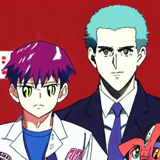 Image similar to hunter biden in neon genesis evangelion