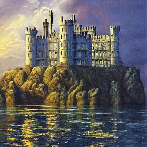 Prompt: the # splafluted castle by james gurney