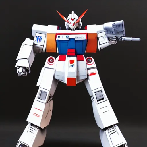 Image similar to rx-78-2 gundam in the style of banksey