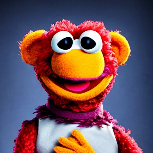 Image similar to studio portrait still of muppet!!!!! [ deadpool ]!!!!!! as a muppet muppet as a muppet, 8 k, studio lighting, key light,