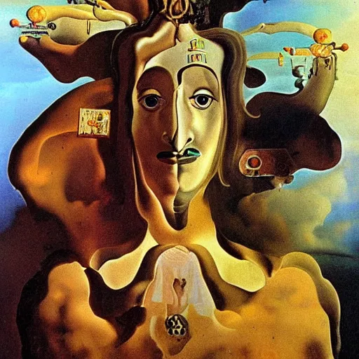 Image similar to goddess of medicine, salvador dali