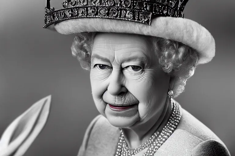 Image similar to closeup portrait of queen elizabeth as sauron, natural light, sharp, detailed face, magazine, press, photo, steve mccurry, david lazar, canon, nikon, focus