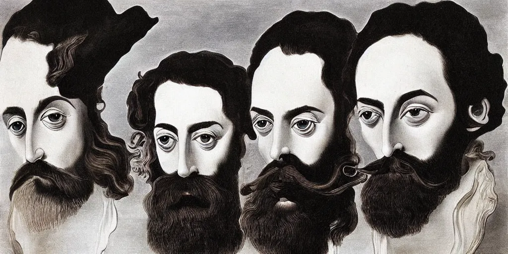 Image similar to bearded nation by salvador dali