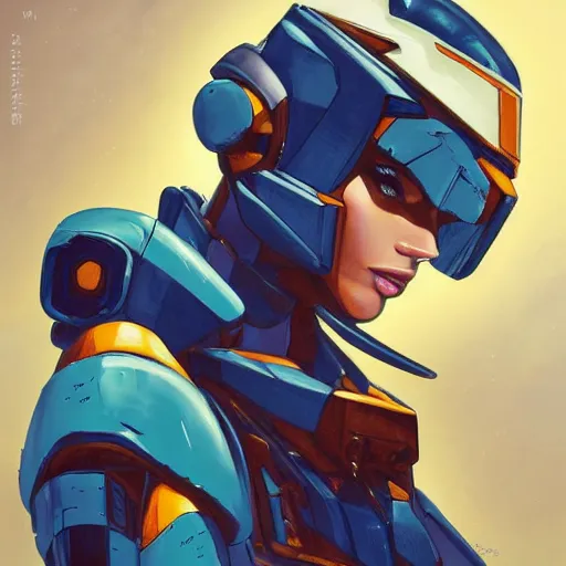 Image similar to a portrait of a stunning beautiful elite megan fox gundam pilot, with an intricate, detailed, urban inspired hiphop afro futuristic helmet, vector behance hd jesper ejsing, rhads, makoto shinkai, lois van baarle, ilya kuvshinov, rossdraws, hd, 3 2 k, ilya kuvshinov, gustav klimt