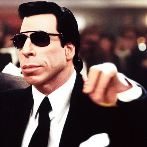 Image similar to john travolta as mafia boss