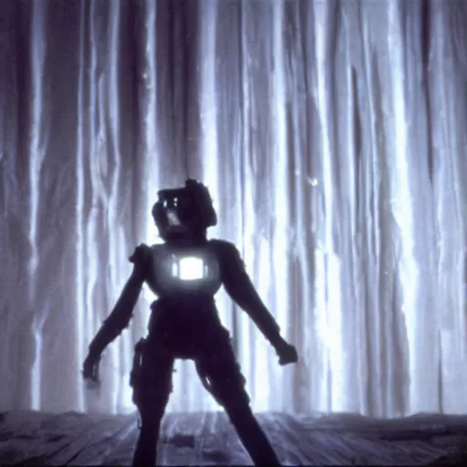 Prompt: movie still of andes cyborg, cinematic composition, cinematic light, by david lynch