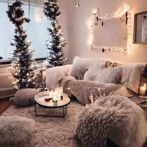 Image similar to extremely cold winter wonderland, cosy vibes, warm lighting extremely detailed